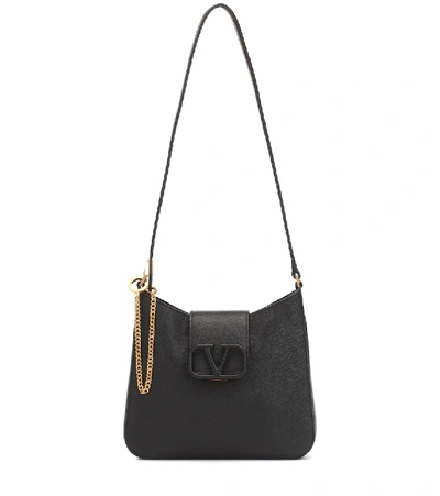 Shop Valentino Vsling Leather Tote In Black