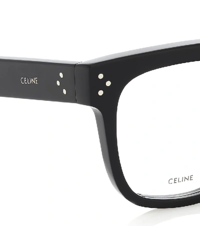 Shop Celine Square Acetate Glasses In Black