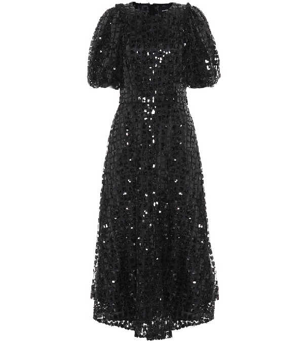 Simone Rocha Sequined Tulle Dress In Black | ModeSens