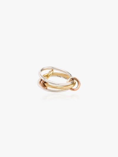 Shop Spinelli Kilcollin Sterling Silver Acacia Ring In Silver Yellow Gold