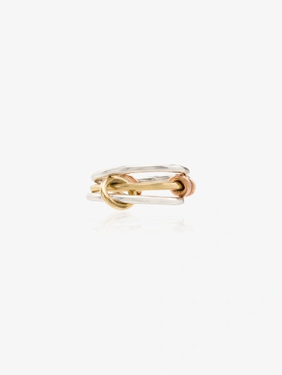 Spinelli Kilcollin 18k Yellow And Rose Gold Acacia Linked Rings In Silver Yellow Gold