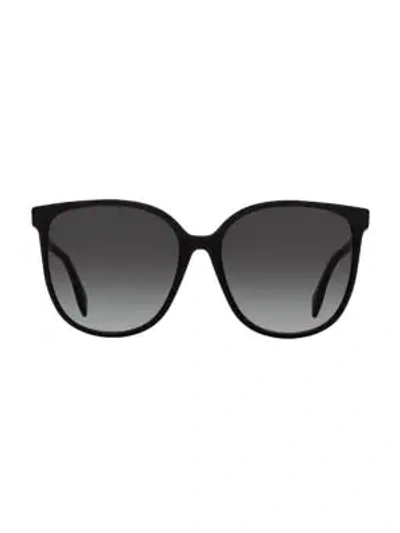 Shop Fendi Women's 58mm Round Sunglasses In Black