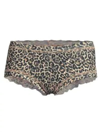 Shop Hanky Panky Classic Leopard Boyshort Briefs In Multi