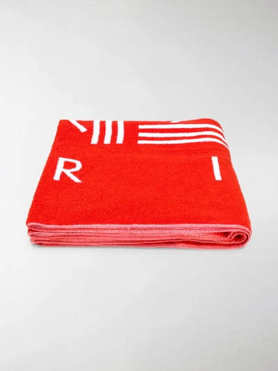 Shop Kenzo K Sport Logo Beach Towel In Red