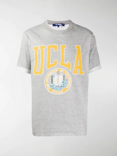 Shop Junya Watanabe Ucla Print T-shirt In Grey