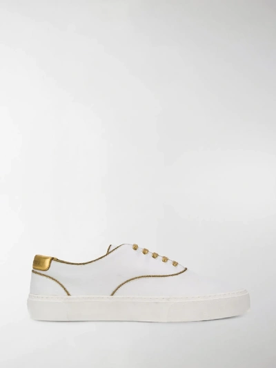 Shop Saint Laurent Venice Low-top Sneakers In White