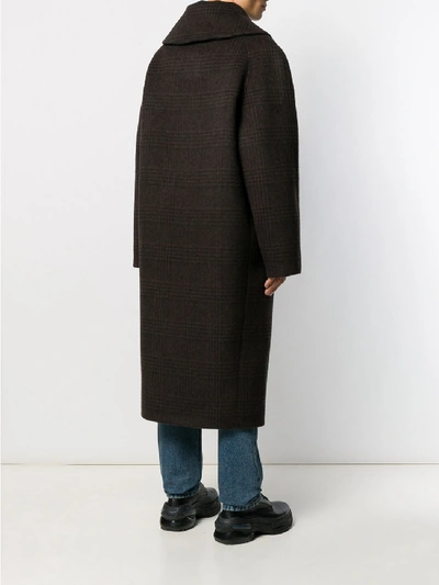 Shop Balenciaga Wool Coat In Brown