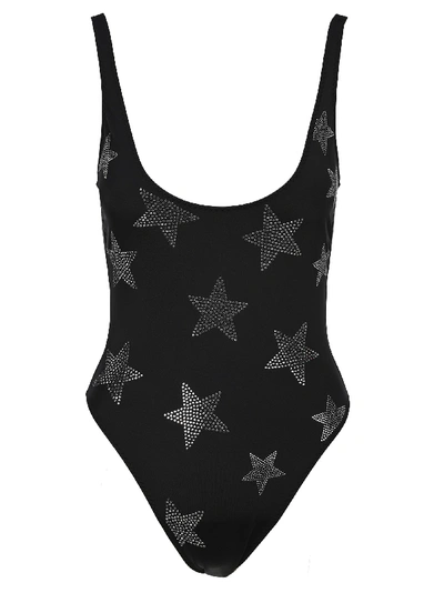 Shop Stella Mccartney One-piece Swimsuit With Stars In Black