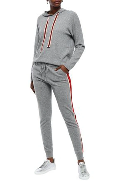 Shop Chinti & Parker Ringmaster Striped Wool And Cashmere-blend Track Pants In Gray
