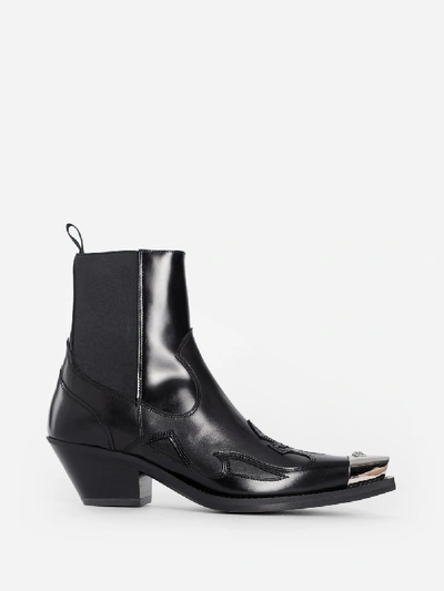 Shop Versace Boots In Black