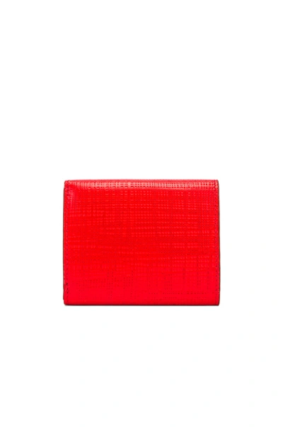 Shop Loewe Trifold Wallet In Red In Primary Red & Palladium