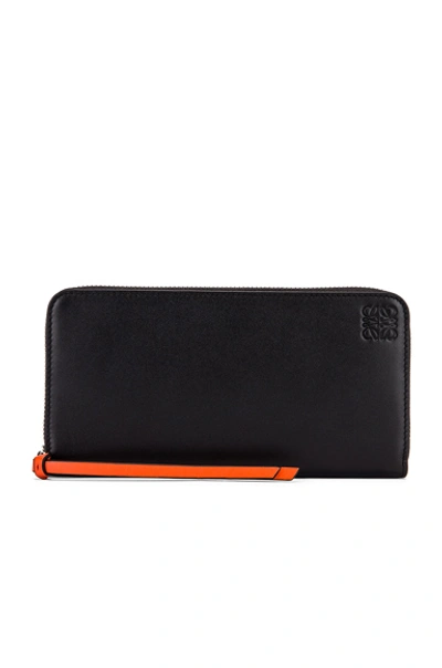 Shop Loewe Rainbow Zip Around Wallet In Black In Multicolor & Black