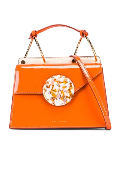 Shop Danse Lente Patent Phoebe Bis Bag In Tangerine