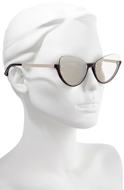 Shop Mcq By Alexander Mcqueen 56mm Semi Rimless Cat Eye Sunglasses In Classic Havana/ Gold