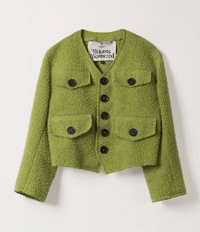 Shop Vivienne Westwood Sireno Jacket Green Melange