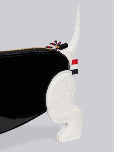 Shop Thom Browne Soft Leather Hector Flat Clutch In Black