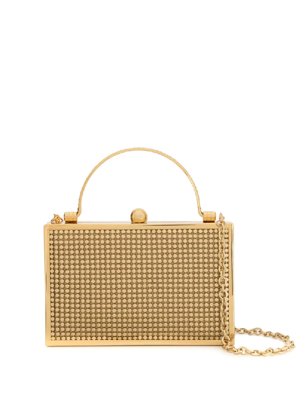 Whiting And Davis Mini Studded Clutch Bag In Gold ModeSens