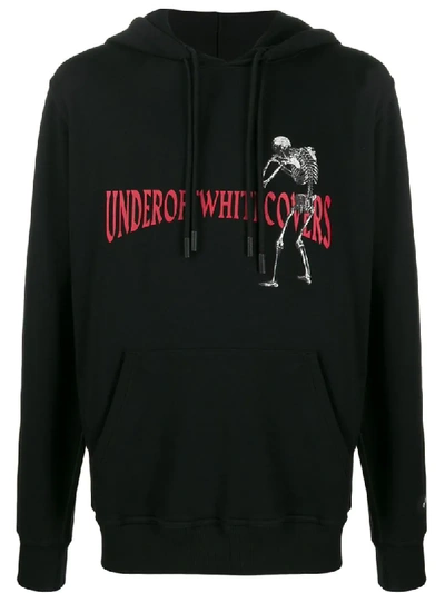 Shop Off-white X Undercover Skeleton Print Hoodie In Black