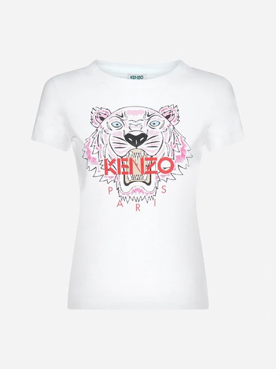 Shop Kenzo Logo-tiger Cotton T-shirt