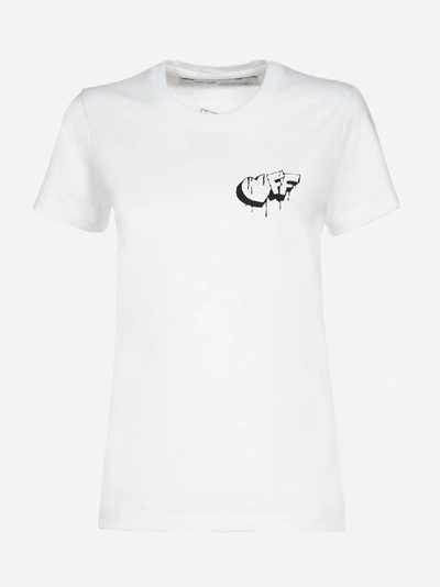 Shop Off-white T-shirt In Cotone Con Stampa E Logo