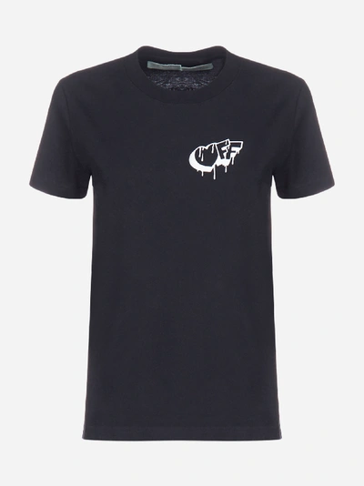 Shop Off-white T-shirt In Cotone Con Stampa E Logo