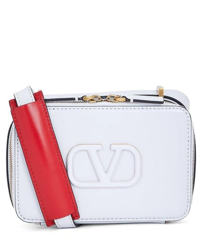 Shop Valentino Vsling Leather Cross-body Bag In White