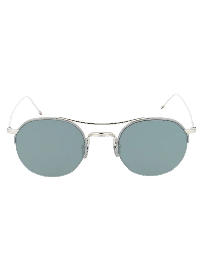 Thom Browne Sunglasses In Silver/black Enamel