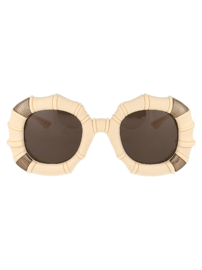 Shop Gucci Sunglasses In Ivory Ivory Brown
