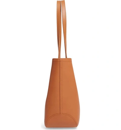 Shop Longchamp Cavalcade Leather Tote In Natural