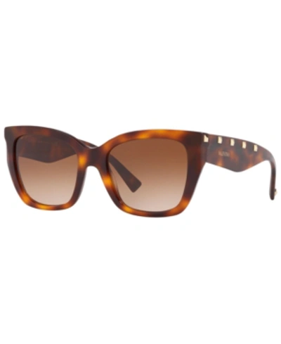 Shop Valentino Sunglasses, Va4048 53 In Havana/gradient Brown