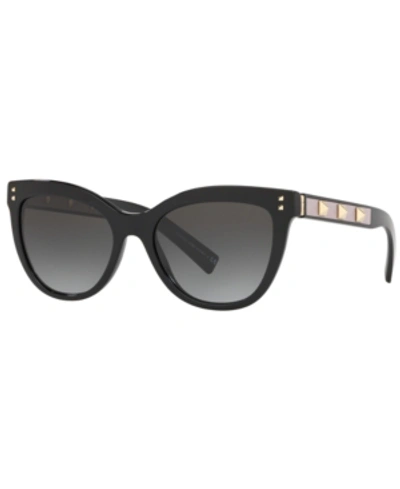 Shop Valentino Sunglasses, Va4049 54 In Black/gradient Black
