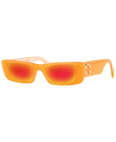 Shop Gucci Sunglasses, Gg0516s 52 In Orange/orange