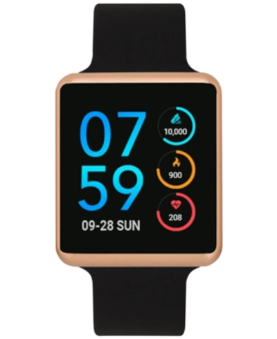 Shop Itouch Women's Air Black Silicone Strap Touchscreen Smart Watch 35x41mm - A Special Edition In Rose Gold Case, Black Strap