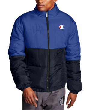 blue champion puffer jacket