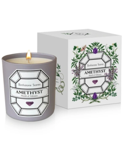 Shop Birthstone Scents Amethyst Candle, 8.5-oz. In White Box, Grey Jar