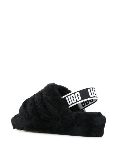Shop Ugg Fluff Yeah Sandals In Black