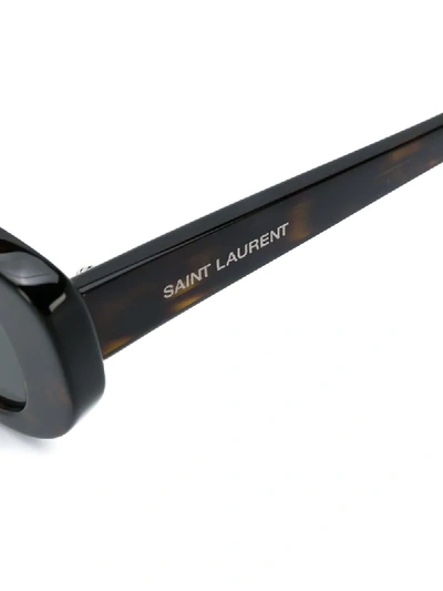 Shop Saint Laurent Sl316 Betty Rounded Sunglasses In Brown
