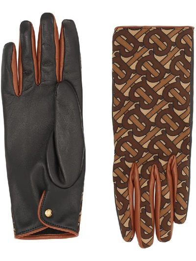 Shop Burberry Handschuhe Mit Print In Brown