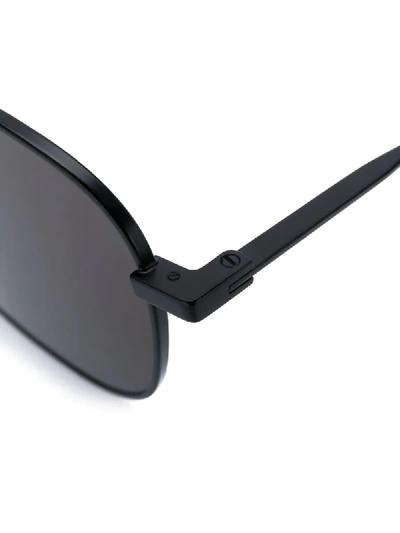 Shop Saint Laurent Sl309 Pilot-style Sunglasses In Black