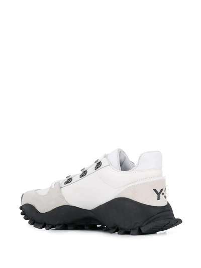 Shop Y-3 Rear Logo Sneakers In White