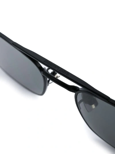 Shop Saint Laurent Sl309 Aviator-style Sunglasses In Black