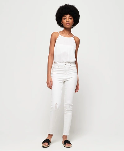 Superdry Sophia High Waist Skinny Jeans In White | ModeSens