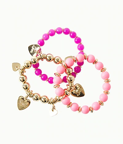 Shop Lilly Pulitzer Via Amore Bracelet Set In Prosecco Pink