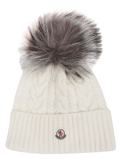 Shop Moncler White Wool Cap