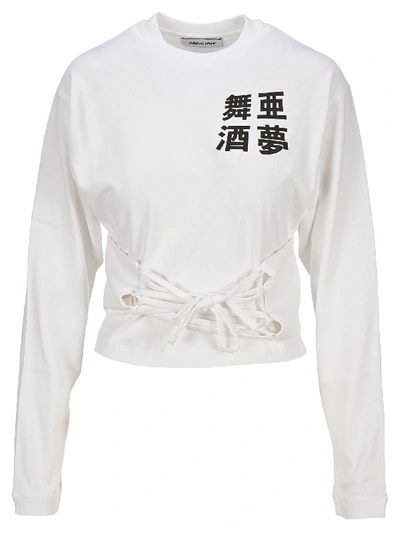 Shop Ambush Waist Ties Printed T-shirt In White