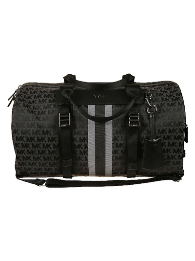 Shop Michael Kors Brooklyn Duffle Bag In Black/grey