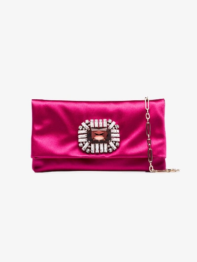 Shop Jimmy Choo Titania Clutch In Pink