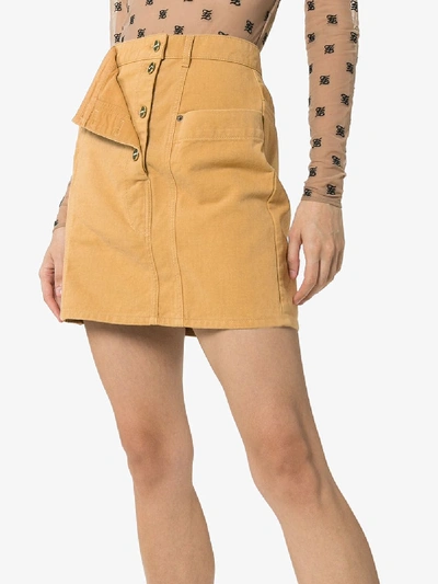 Shop Jacquemus La Jupe De Nimes Denim Mini Skirt In Yellow