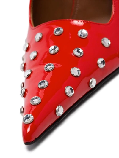 Shop Area Red 95 Studded Leather Pumps