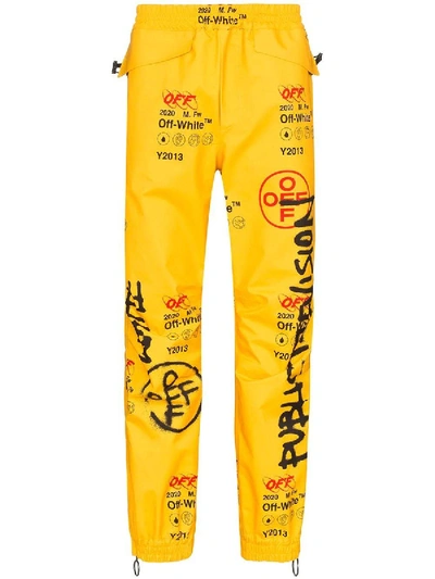 Shop Off-white Off- White X Gore-tex Logo Track Pants In Yellow